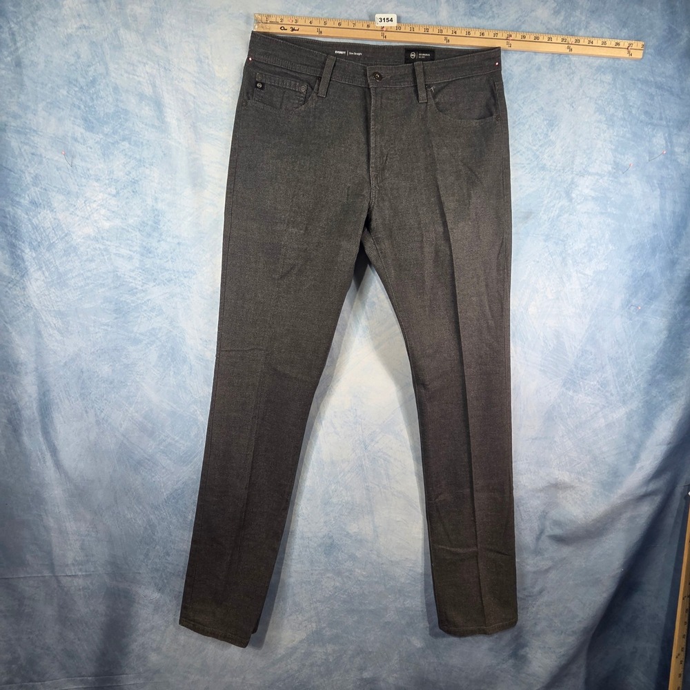AG Adriano Goldschmied Everett Slim Straight Pants Mens 34x34 Charcoal Gray
